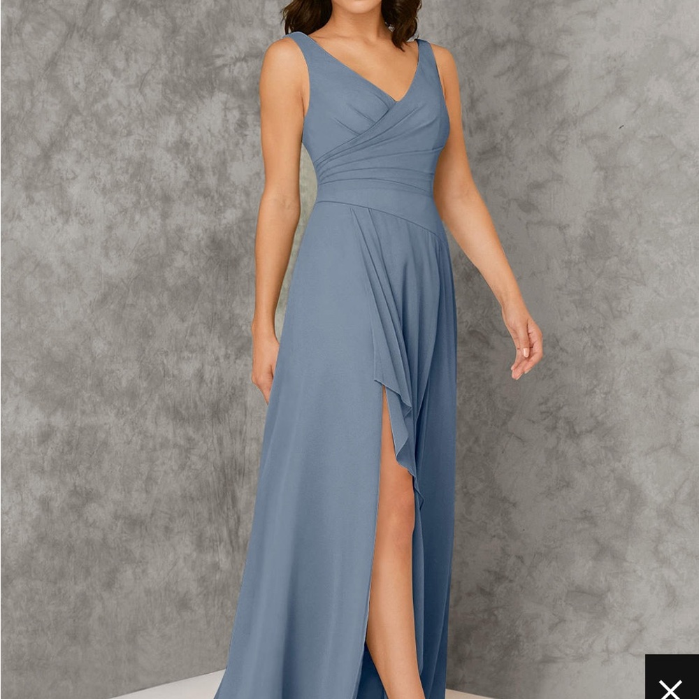 azazie bridesmaid dress style Kori size a18 color twilight, chiffon